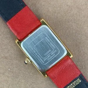 Movado ESQ Ladies Classic Tank Watch with Red Leather Strap Movado | Accessories | Movado Esq Ladies Classic Tank Watch  main image 2